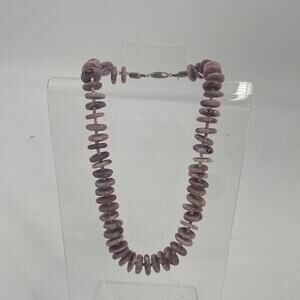 Vintage Purple fossil beaded necklace